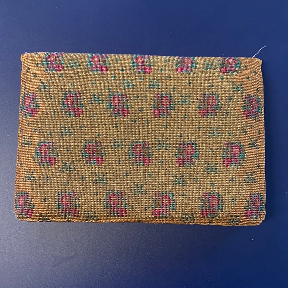 Bergdorf Goodman Handbags - **VINTAGE** Beaded clutch marked Made in France for Bergdorf a Goodman
